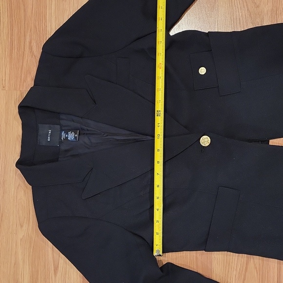 NWOT Smythe Black Classic Dutchess Single Breasted Wool Blazer Size 16 - Picture 10 of 12